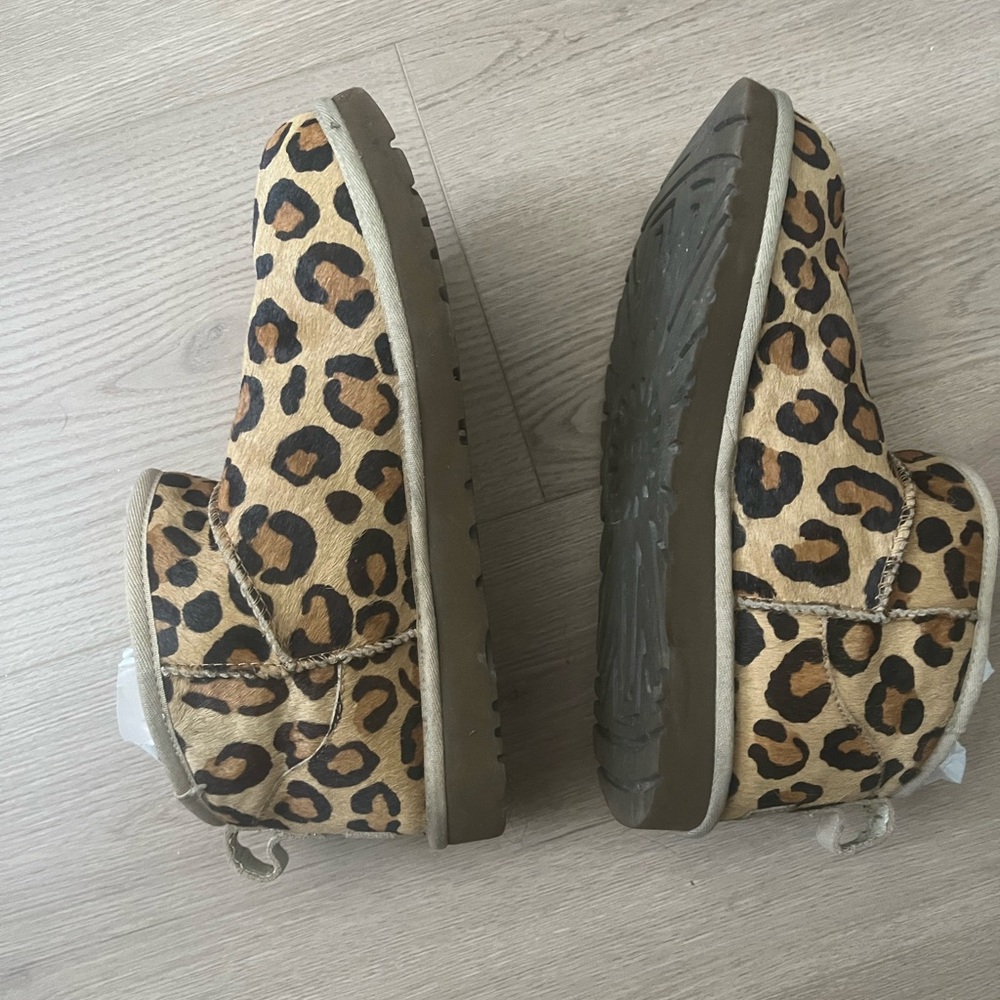 UGG Leopard-Print Booties in Brown and Black WOMENS SIZE 11